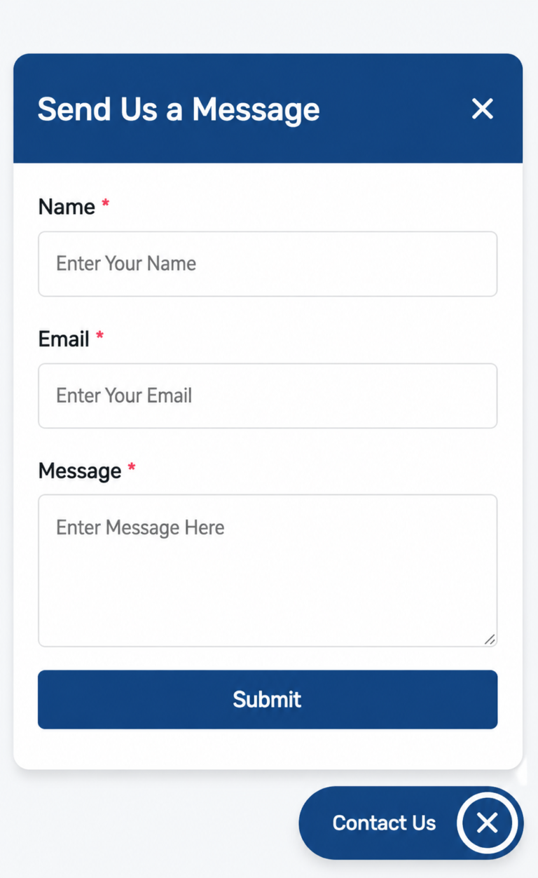Clean contact form UI mockup