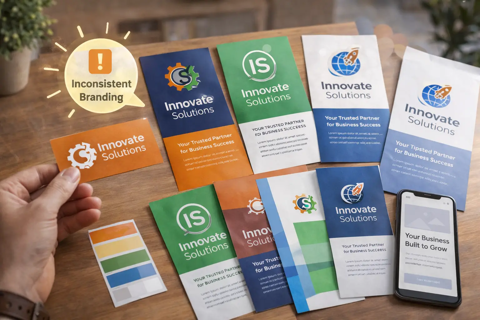 Inconsistent Design Branding – Before Inconsistent Design Branding - Before